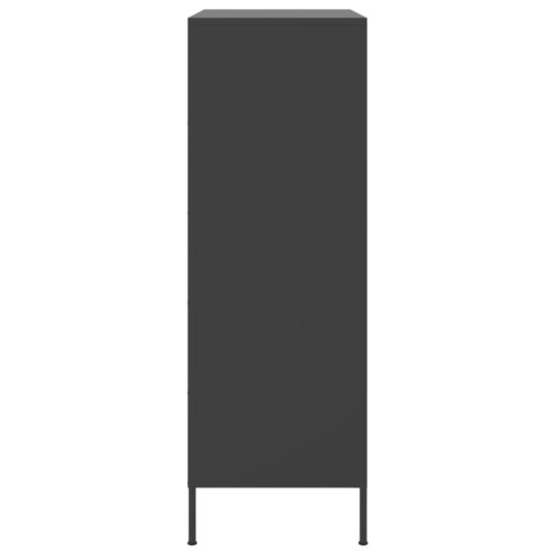 Highboard Black 68x39x113cm Steel - Image 7