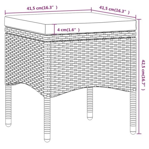 5-Piece Garden Dining Set Poly Rattan Wicker Outdoor Patio Furniture Tempered Glass Grey - Image 10