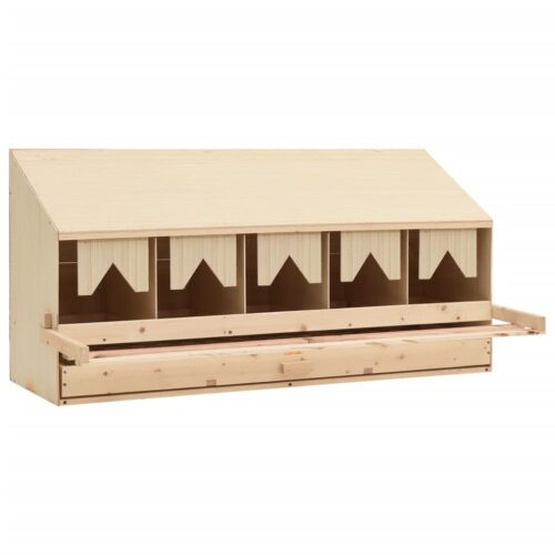 Chicken Laying Nest 5 Compartments 117x33x54cm Solid Pine Wood - Image 3
