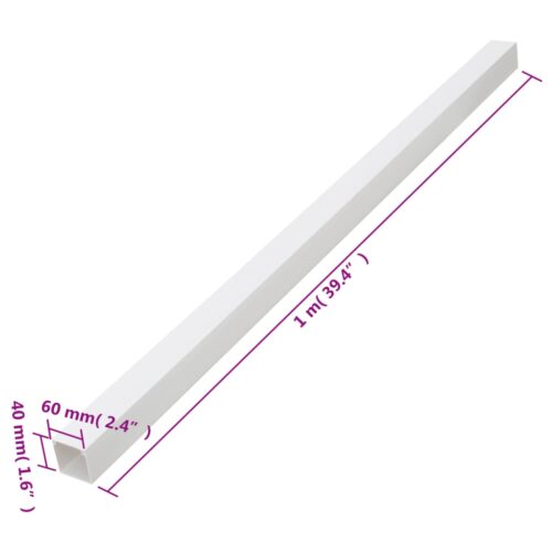 Cable Trunking 60x40mm 30m PVC Cord Cover Ducting Management - Image 9