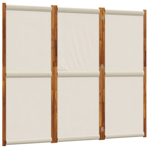 3-Panel Room Divider Light Grey 210x180cm - Image 2