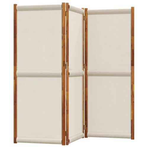 3-Panel Room Divider Light Grey 210x180cm