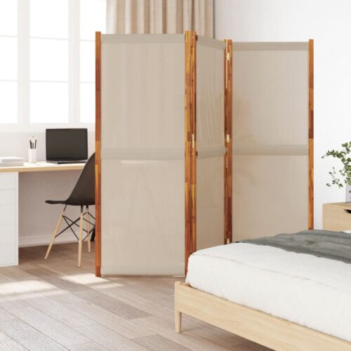3-Panel Room Divider Taupe 210x180cm - Image 9