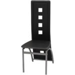 Dining Chairs 4pcs Black Faux Leather