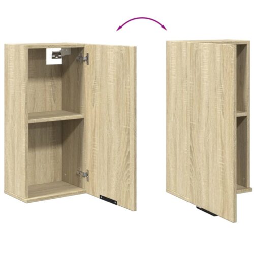 Wall-mounted Bathroom Cabinet Sonoma Oak 32x20x67cm - Image 9