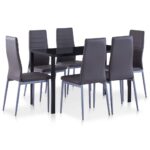 Seven-Piece Dining Set Grey