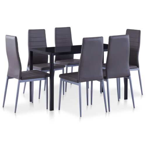 Seven-Piece Dining Set Grey