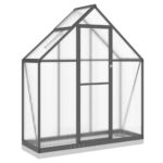 Greenhouse with Base Frame Anthracite 169x58x202cm Aluminium