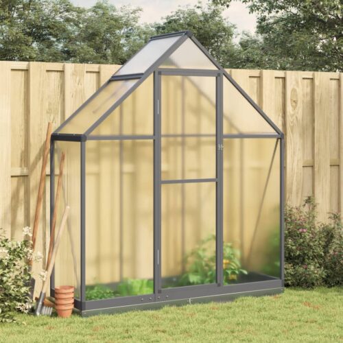 Greenhouse with Base Frame Anthracite 169x58x202cm Aluminium - Image 2