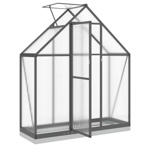 Greenhouse with Base Frame Anthracite 169x58x202cm Aluminium - Image 6