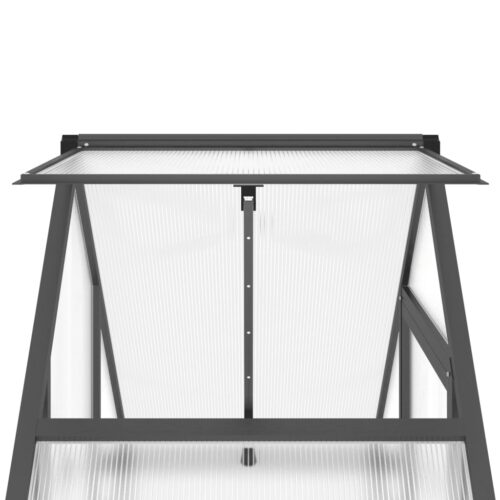 Greenhouse with Base Frame Anthracite 169x58x202cm Aluminium - Image 9