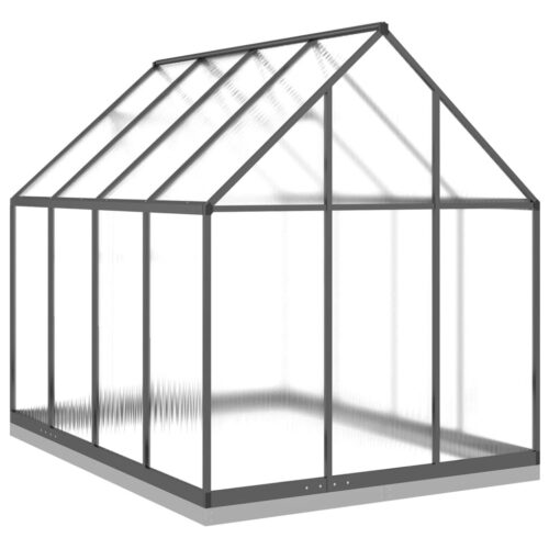 Greenhouse with Base Frame Anthracite 224x169x202cm Aluminium - Image 5
