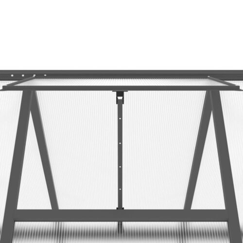 Greenhouse with Base Frame Anthracite 224x169x202cm Aluminium - Image 9