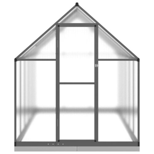 Greenhouse with Base Frame Anthracite 334x169x202cm Aluminium - Image 3