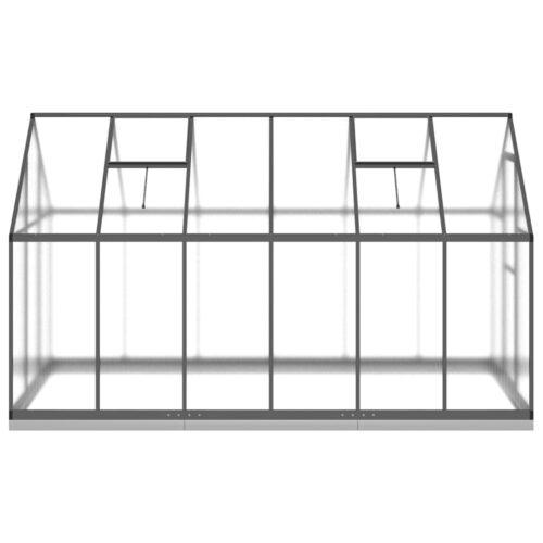 Greenhouse with Base Frame Anthracite 334x169x202cm Aluminium - Image 4