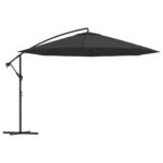 Cantilever Umbrella with Aluminium Pole 350cm Black