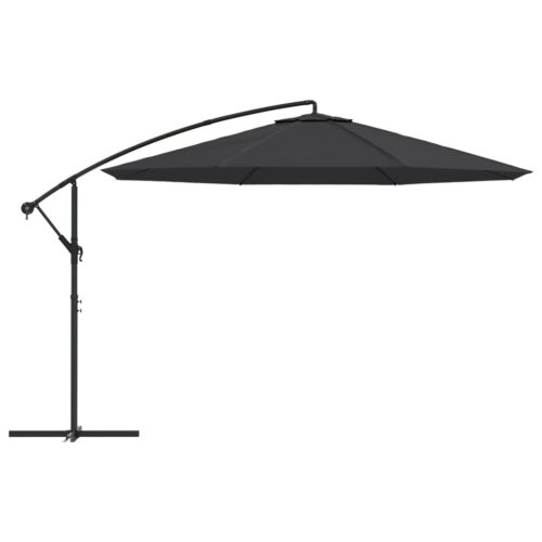 Cantilever Umbrella with Aluminium Pole 350cm Black - Image 3