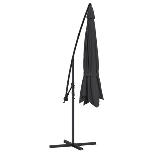 Cantilever Umbrella with Aluminium Pole 350cm Black - Image 6