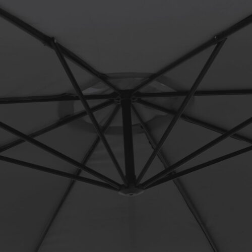 Cantilever Umbrella with Aluminium Pole 350cm Black - Image 7