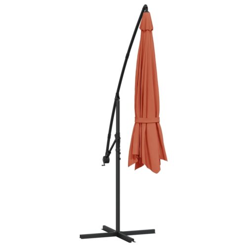 Cantilever Umbrella with Aluminium Pole 350cm Terracotta - Image 6