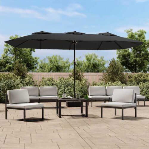 Double-Head Parasol Anthracite 449x245cm - Image 2