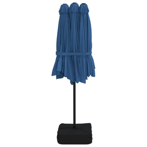 Double-Head Parasol Azure Blue 449x245cm - Image 5