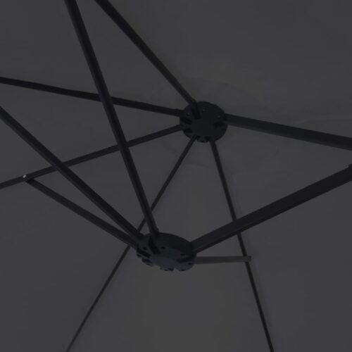 Double-Head Parasol Black 449x245cm - Image 6