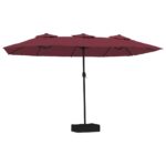 Double-Head Parasol Bordeaux Red 449x245cm
