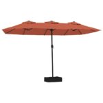 Double-Head Parasol Terracotta 449x245cm