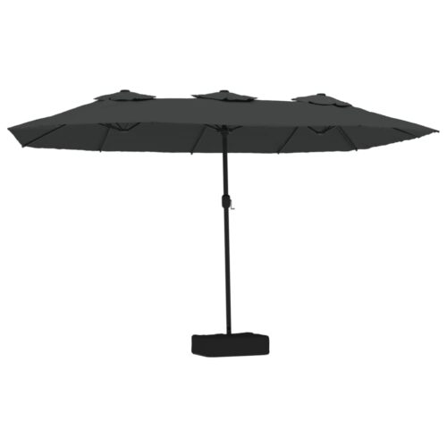 Double-Head Parasol with LEDs Anthracite 449x245cm - Image 11