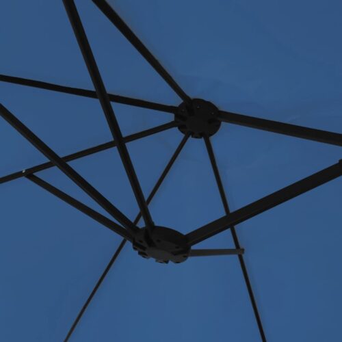 Double-Head Parasol with LEDs Azure Blue 449x245cm - Image 8