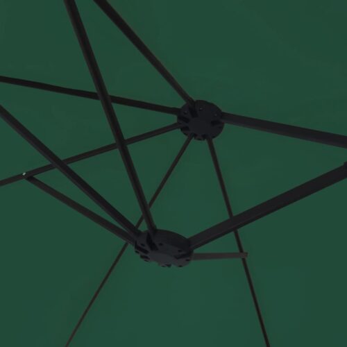 Double-Head Parasol with LEDs Green 449x245cm - Image 8