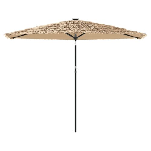 Garden Parasol with Steel Pole Brown 288x288x225cm - Image 3