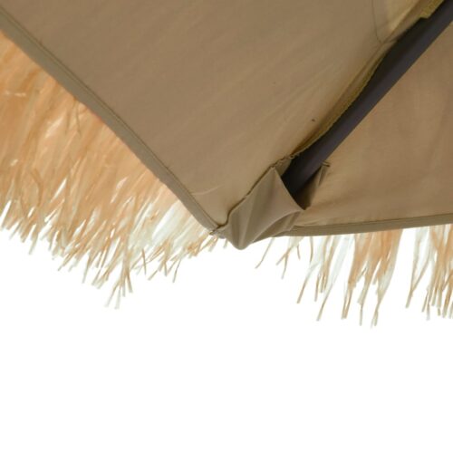 Garden Parasol with Steel Pole Brown 288x288x225cm - Image 9