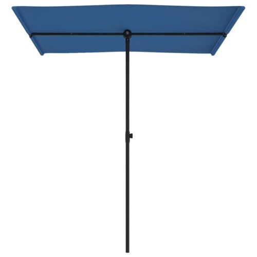 Outdoor Parasol with Aluminium Pole 180x110cm Azure Blue - Image 4
