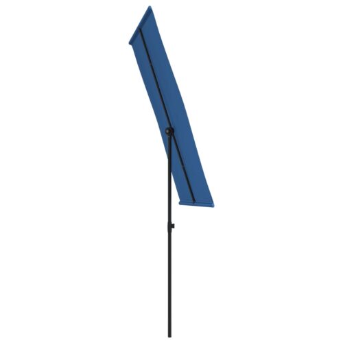 Outdoor Parasol with Aluminium Pole 180x110cm Azure Blue - Image 5