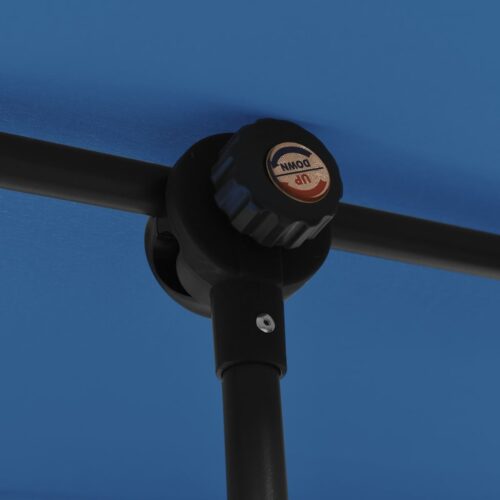 Outdoor Parasol with Aluminium Pole 180x110cm Azure Blue - Image 8