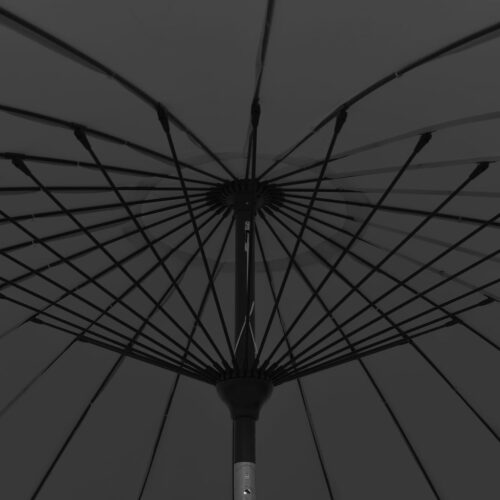 Outdoor Parasol with Aluminium Pole 270cm Black - Image 5