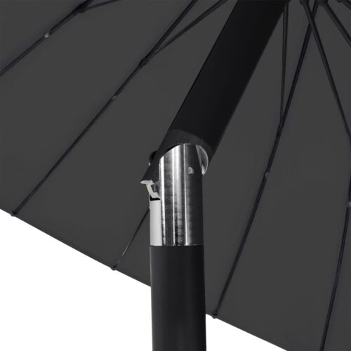 Outdoor Parasol with Aluminium Pole 270cm Black - Image 6