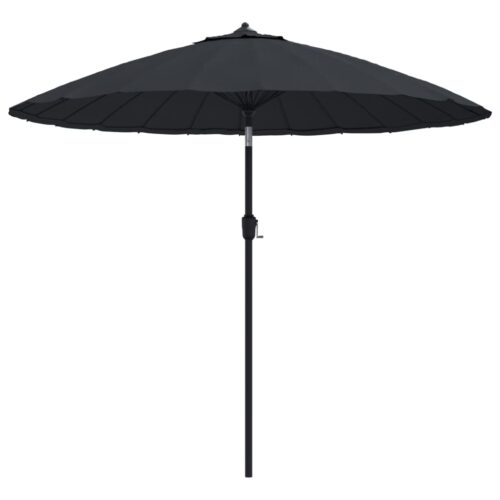 Outdoor Parasol with Aluminium Pole 270cm Black - Image 9