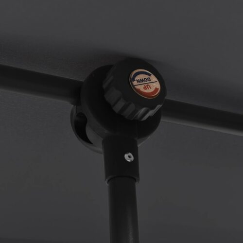 Outdoor Parasol with Aluminium Pole 2x1.5m Black - Image 8