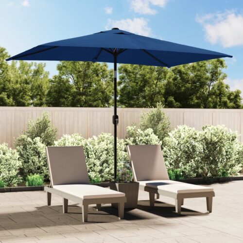 Outdoor Parasol with Metal Pole 300x200cm Azure - Image 2
