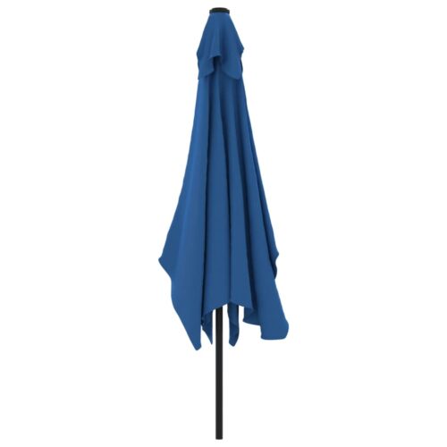 Outdoor Parasol with Metal Pole 300x200cm Azure - Image 4