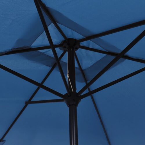 Outdoor Parasol with Metal Pole 300x200cm Azure - Image 5
