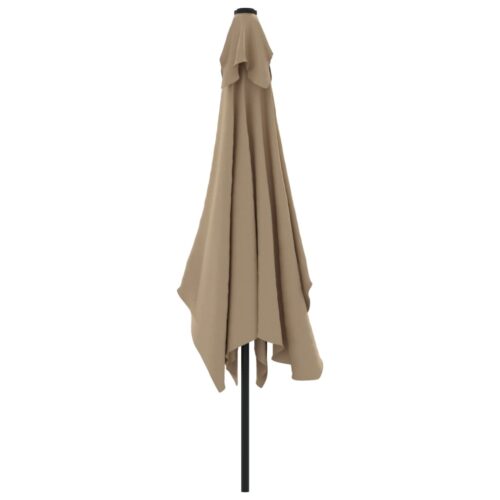 Outdoor Parasol with Metal Pole 300x200cm Taupe - Image 4