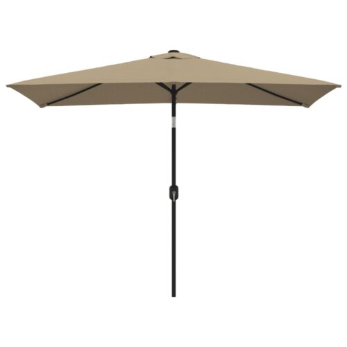 Outdoor Parasol with Metal Pole 300x200cm Taupe - Image 9