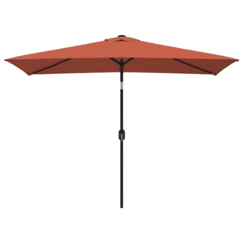 Outdoor Parasol with Metal Pole 300x200cm Terracotta