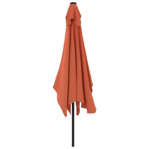 Outdoor Parasol with Metal Pole 300x200cm Terracotta - Image 4