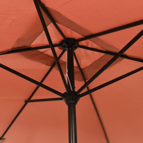 Outdoor Parasol with Metal Pole 300x200cm Terracotta - Image 5