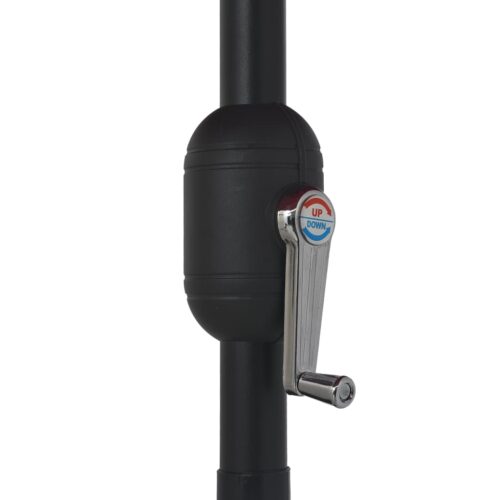 Outdoor Parasol with Metal Pole 390cm Black - Image 6